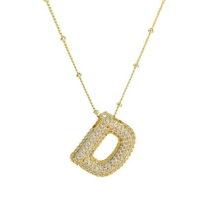 Bubble D Letter (Gold)