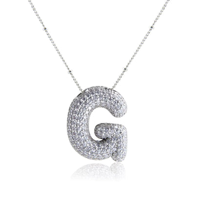 Bubble G Letter (Rhodium)