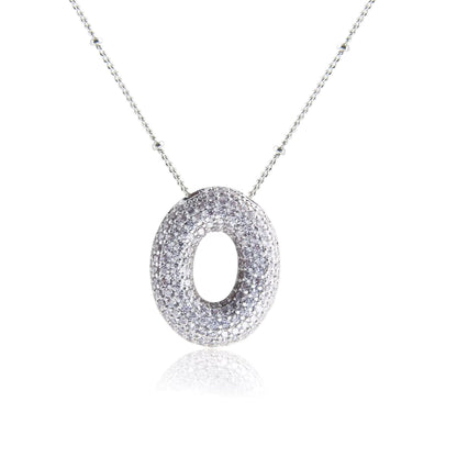 Bubble O Letter (Rhodium)